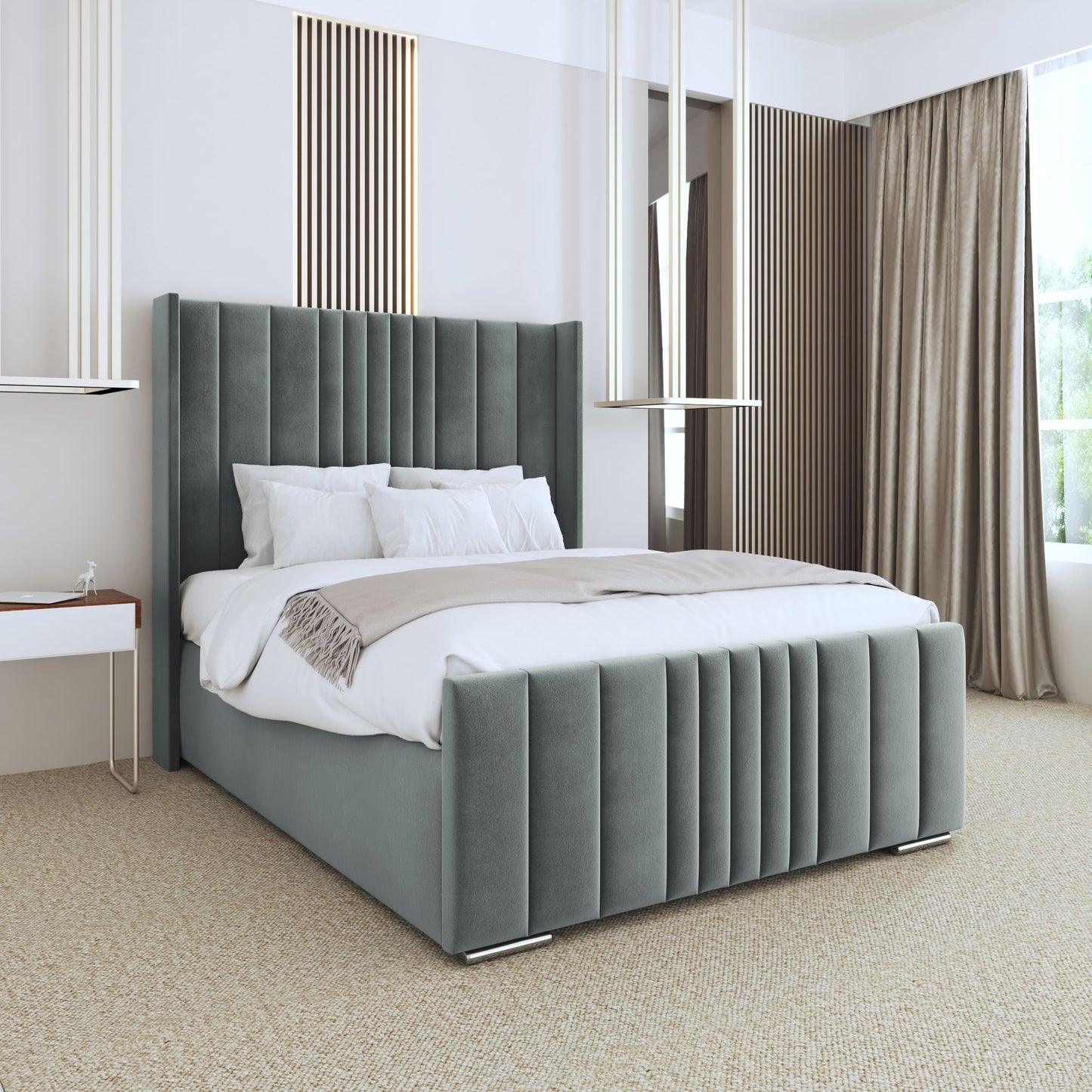 Arla Wingback Bed